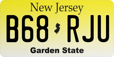 NJ license plate B68RJU
