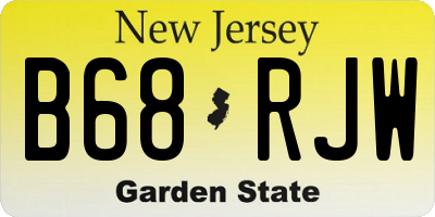 NJ license plate B68RJW