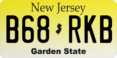 NJ license plate B68RKB