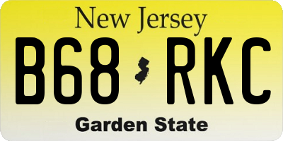 NJ license plate B68RKC