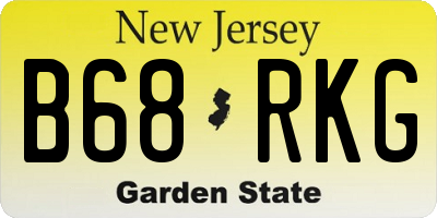 NJ license plate B68RKG