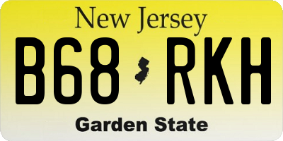 NJ license plate B68RKH