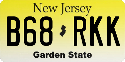 NJ license plate B68RKK