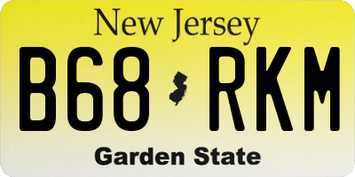 NJ license plate B68RKM