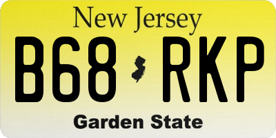 NJ license plate B68RKP