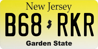 NJ license plate B68RKR