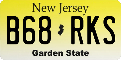 NJ license plate B68RKS
