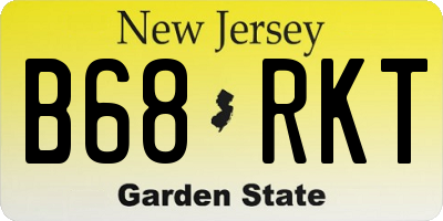 NJ license plate B68RKT