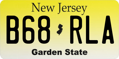 NJ license plate B68RLA