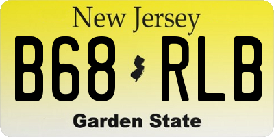 NJ license plate B68RLB