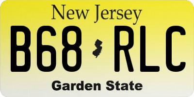 NJ license plate B68RLC