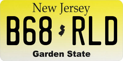 NJ license plate B68RLD