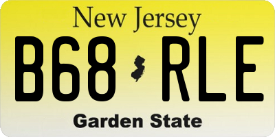 NJ license plate B68RLE