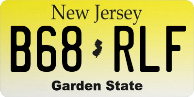 NJ license plate B68RLF