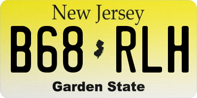 NJ license plate B68RLH