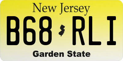 NJ license plate B68RLI