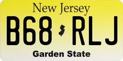NJ license plate B68RLJ