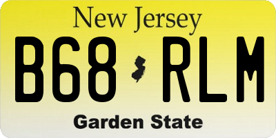 NJ license plate B68RLM