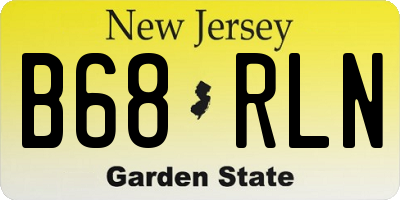NJ license plate B68RLN