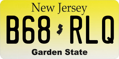 NJ license plate B68RLQ