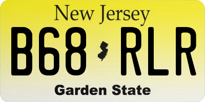 NJ license plate B68RLR