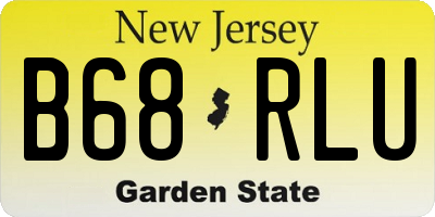 NJ license plate B68RLU