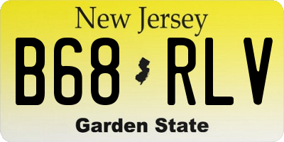 NJ license plate B68RLV