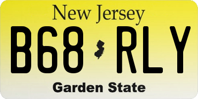 NJ license plate B68RLY