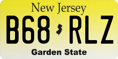 NJ license plate B68RLZ