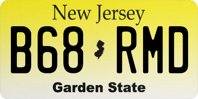 NJ license plate B68RMD