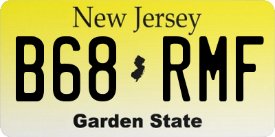 NJ license plate B68RMF