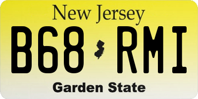 NJ license plate B68RMI