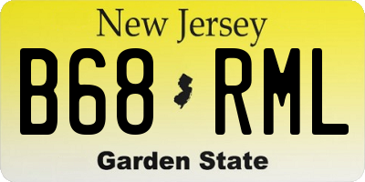 NJ license plate B68RML