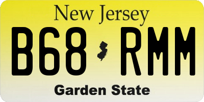 NJ license plate B68RMM