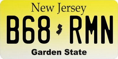 NJ license plate B68RMN