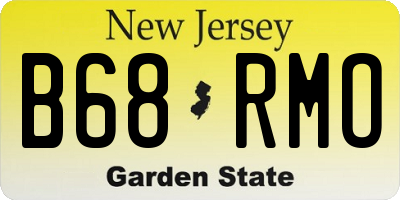 NJ license plate B68RMO