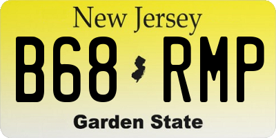 NJ license plate B68RMP