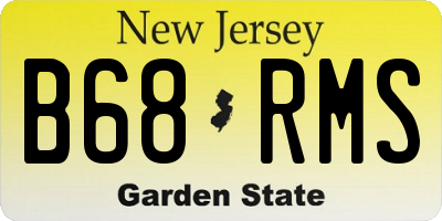 NJ license plate B68RMS