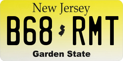 NJ license plate B68RMT