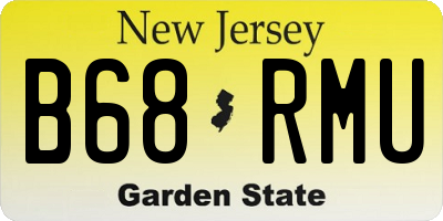 NJ license plate B68RMU