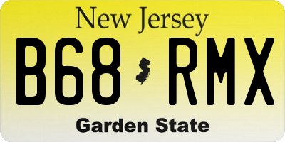 NJ license plate B68RMX