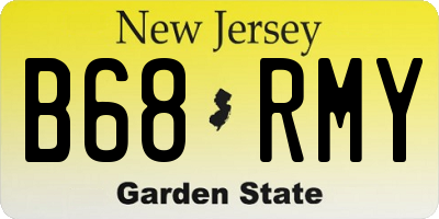 NJ license plate B68RMY