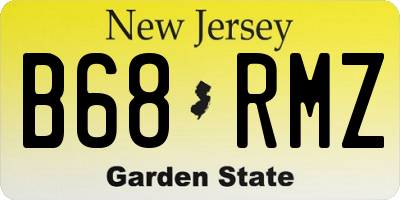 NJ license plate B68RMZ