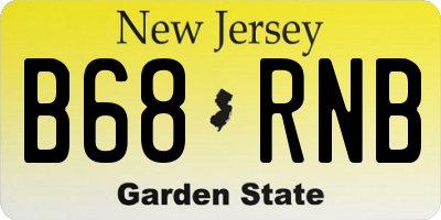 NJ license plate B68RNB