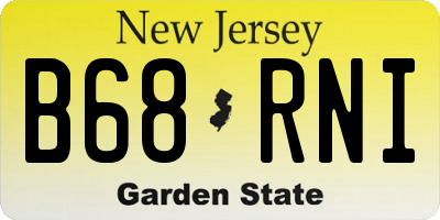NJ license plate B68RNI
