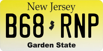 NJ license plate B68RNP