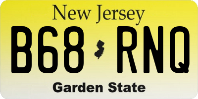 NJ license plate B68RNQ
