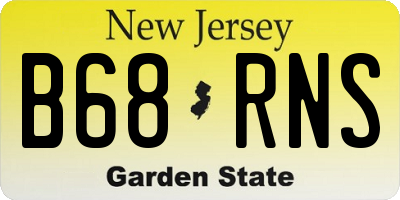 NJ license plate B68RNS
