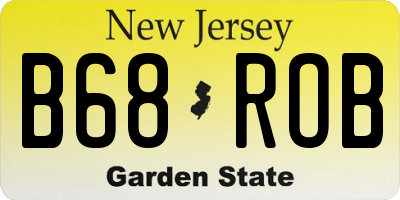 NJ license plate B68ROB