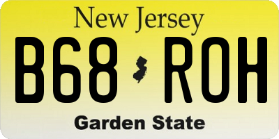 NJ license plate B68ROH